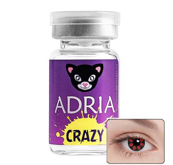Контактные линзы цветные Adria Crazy (vial) НДС R 8,6 D -0,00 1 шт TIGER LILLY