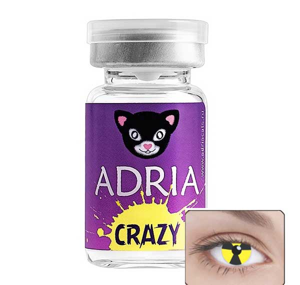 Контактные линзы цветные Adria Crazy (vial) НДС R 8,6 D -0,00 1 шт RADIATE