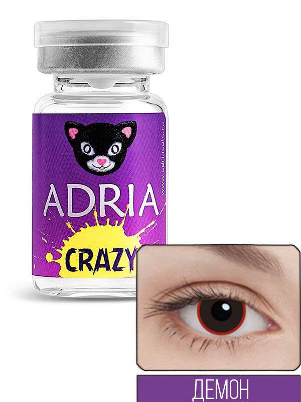 Контактные линзы цветные Adria Crazy (vial) НДС R 8,6 D -0,00 1 шт DEMON LOOK