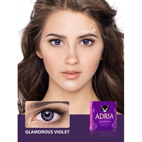 Контактные линзы цветные Adria Glamorous color (2 pack) R 14,5 D -3,00 2 шт VIOLET - фото 3