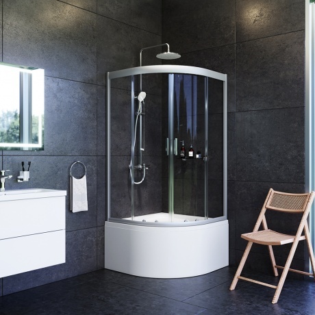 Душевое ограждение AM.PM Gem W90G-401A090WT серебристый - фото 2