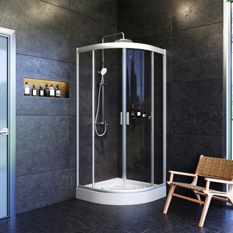 Душевое ограждение AM.PM Gem W90G-401-080WT серебристый - фото 5