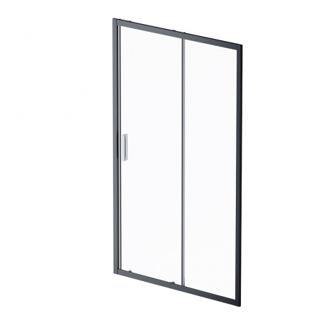 Дверь душевая 120х195 AM.PM Gem Solo W83G-302U120CT, стекло прозрачное, профиль черный матовый - фото 1