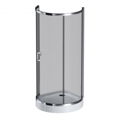 Душевое ограждение 95x95 AMPM Like Round W83G-333-095CG стекло тонированное проф хром гля 48320₽