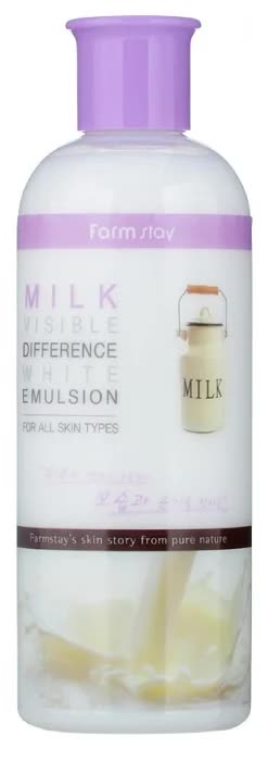 Тонер с экстрактом молока FarmStay Milk Visible Difference White Toner, 350мл