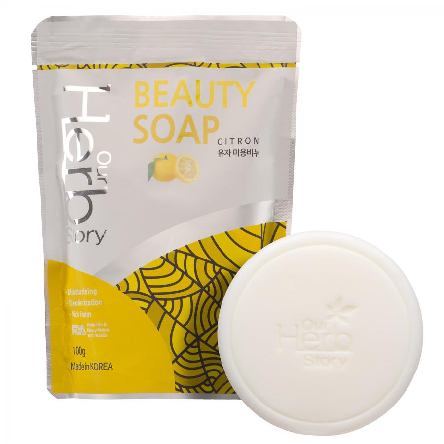Мыло-пенка для умывания Korea beauty soap yuja our herb story с юя, 100 г