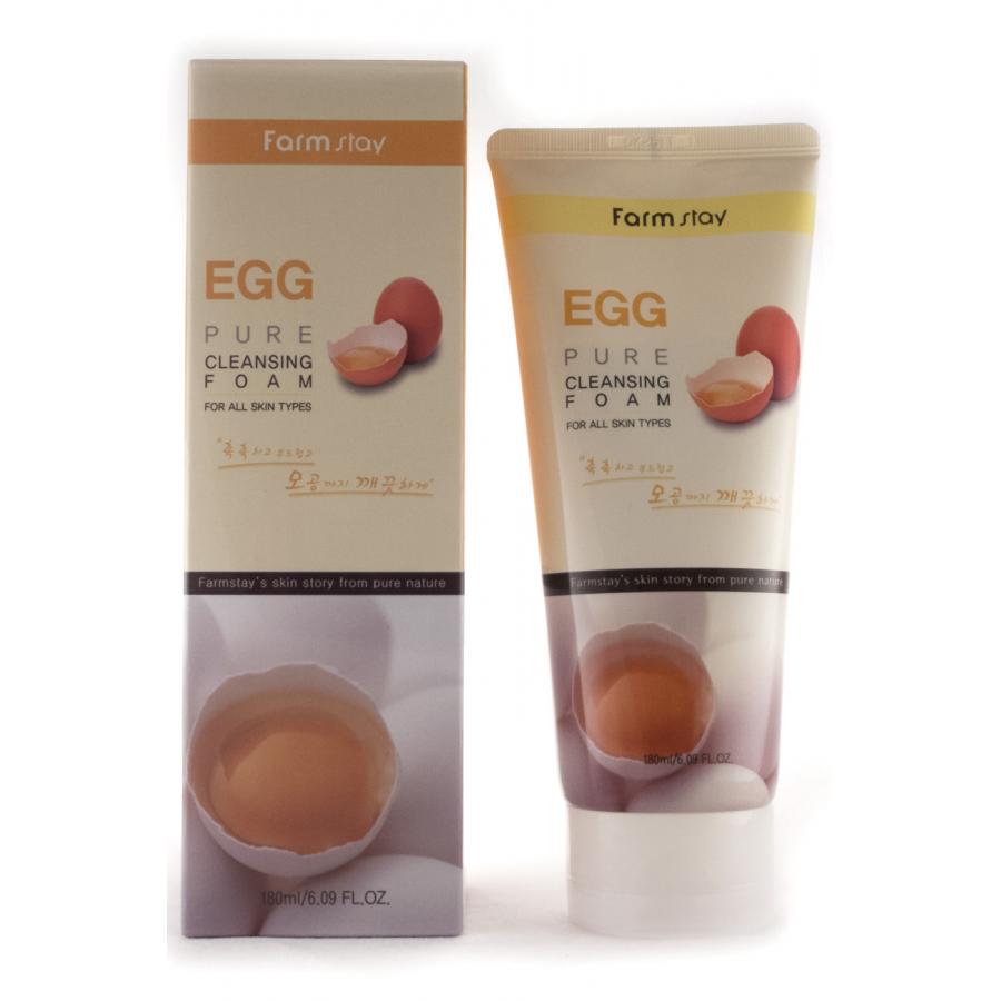 Очищающая пенка с яичным экстрактом FarmStay Egg Pure Cleansing Foam, 180мл