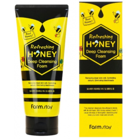 Пенка глубокого очищения с экстрактом меда FarmStay Refreshing Honey Deep Cleansing Foam, 180ml - фото 1