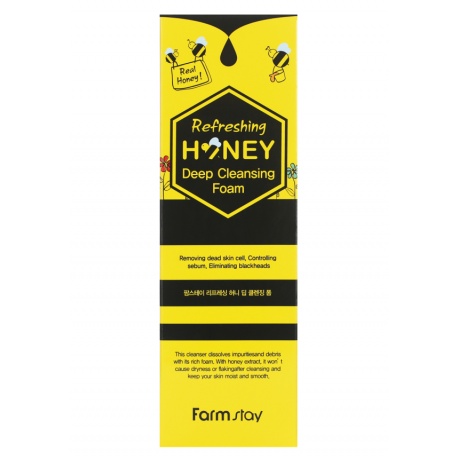 Пенка глубокого очищения с экстрактом меда FarmStay Refreshing Honey Deep Cleansing Foam, 180ml - фото 3