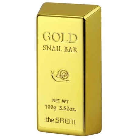 Мыло для умывания с экстрактом золота, муцина улитки, оливы The Saem Gold Snail Bar 100гр - фото 1