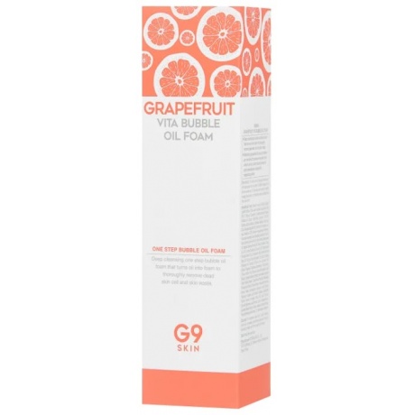 Пенка для умывания с экстрактом грейпрфрута G9SKIN Grapefruit Vita Bubble Oil Foam 210гр - фото 2