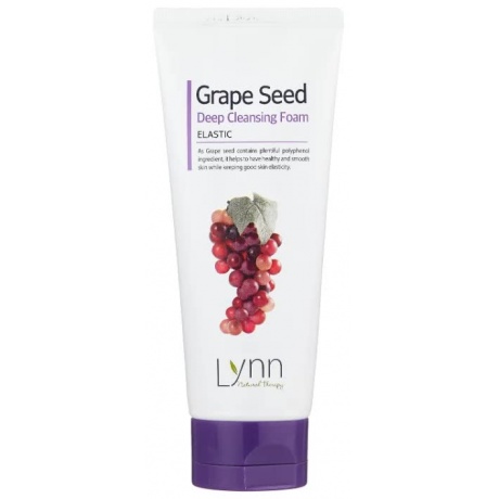 Пенка для лица очищающая Welcos Natural Therapy Lynn Grape Seed Deep Cleansing Foam 120 г - фото 1