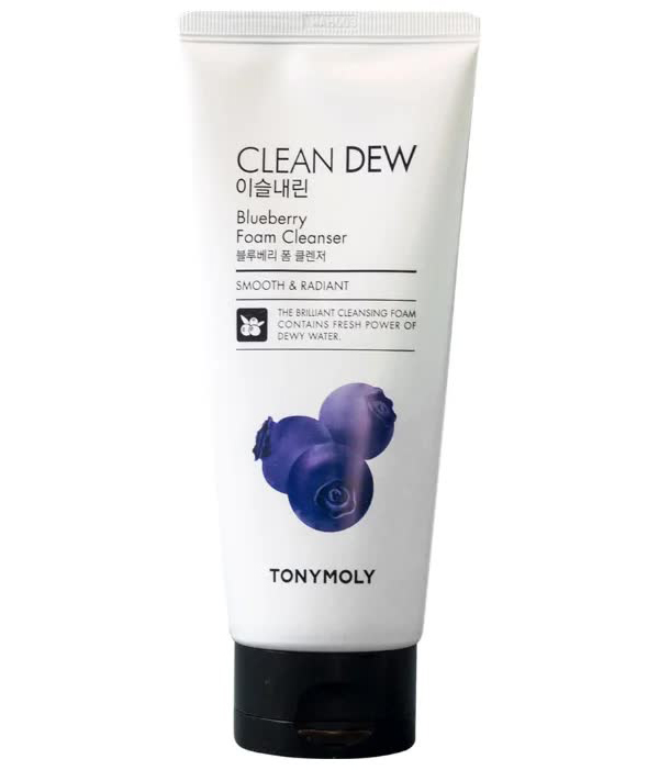 TONYMOLY Очищающая пенка для умывания с экстрактом черники CLEAN DEW Blueberry Foam Cleanser, 180мл
