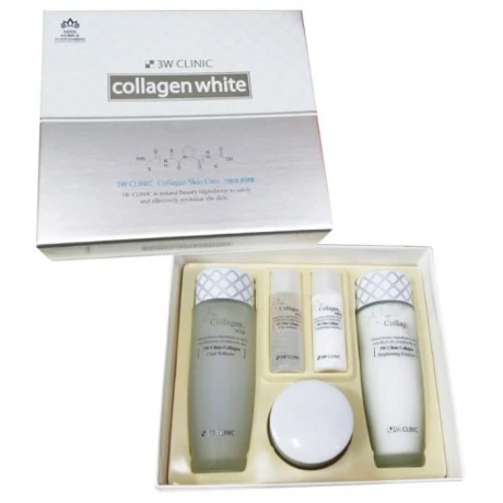Набор для ухода за лицом 3W Clinic Collagen Whitening Skin Care Items 3 Set - фото 1