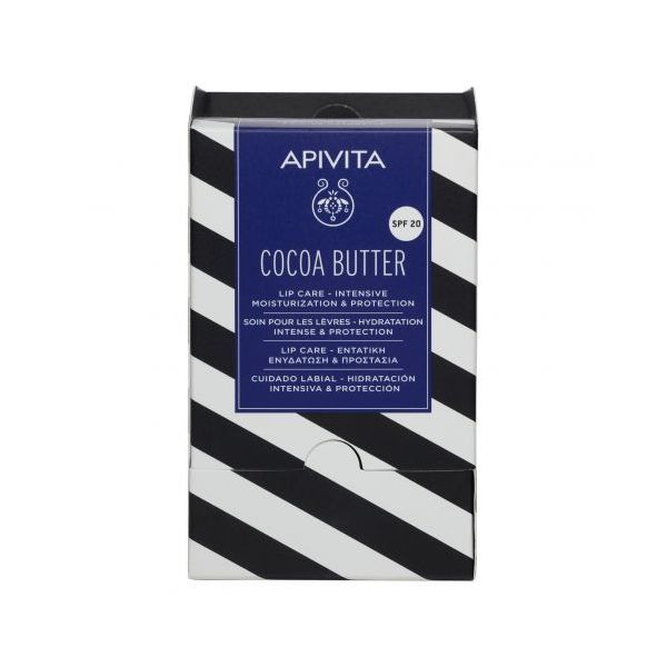 Набор APIVITA Интенсивно увлажняющий уход для губ Масло какао SPF20, стик, 4,4 гр Х2
