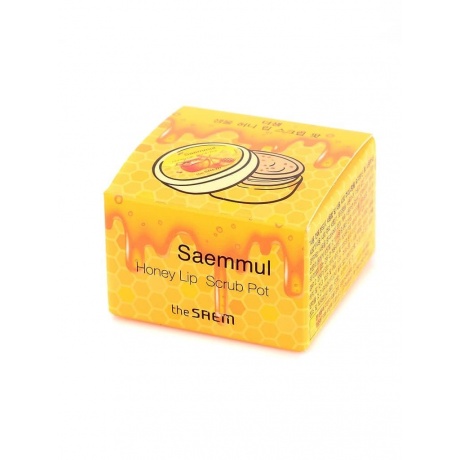 Скраб для губ медовый The Saem Saemmul Honey Lip Scrub Pot 7гр - фото 4