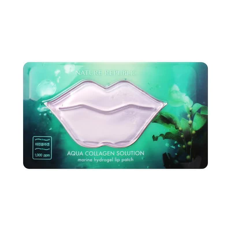 Маска для губ с коллагеном Nature Republic Aqua Collagen Solution Marine Hydrogel Lip Patch (R)9,5мл