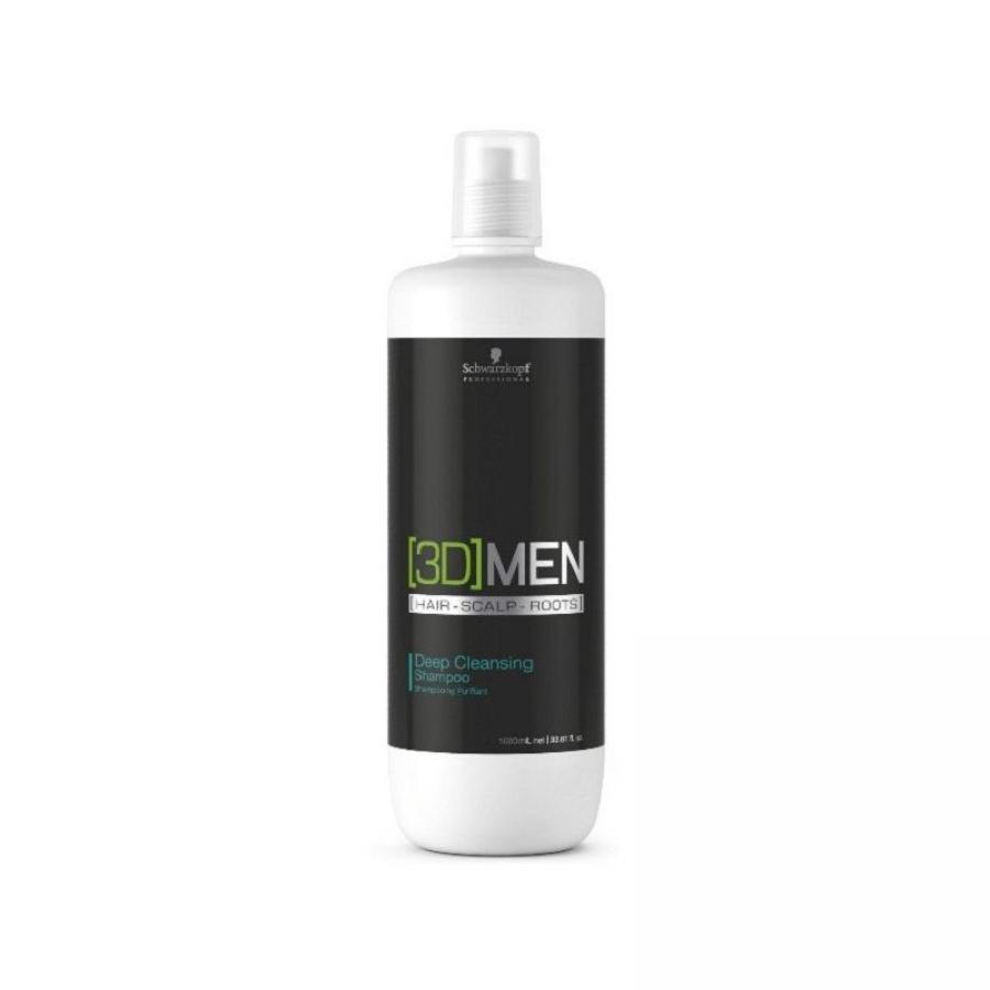 Шампунь для волос Schwarzkopf Professional 3D Men Deep Cleansing Shampoo, 1 л, для глуб. очищения