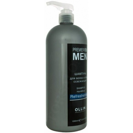 Шампунь для волос и тела Ollin Professional Premier For Men освежающий 1000мл - фото 2
