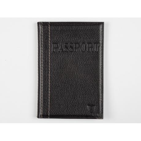 Обложка для паспорта Zinger Bonapart CPS-304-2, черная - фото 1