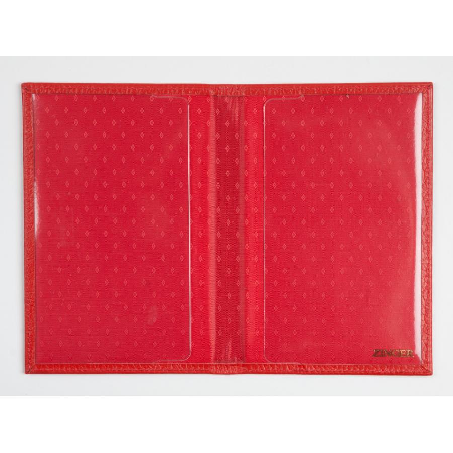 Обложка для паспорта Zinger Classic ll CPS-304-1, красная, цвет красный