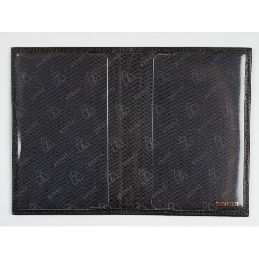 Обложка для паспорта Zinger Classic ll CPS-304-1, черная, цвет черный