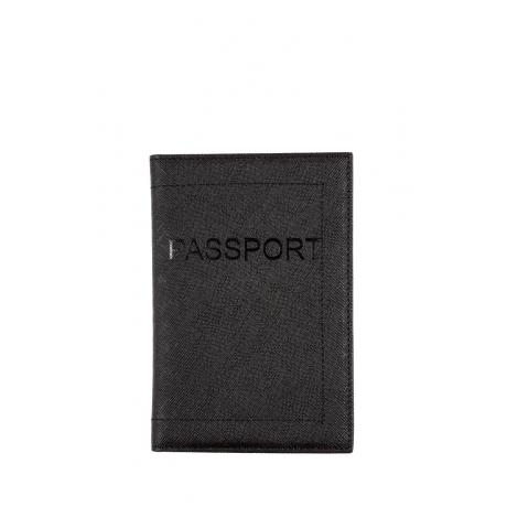 Обложка для паспорта Zinger Ellada OP-3-3, черная - фото 1