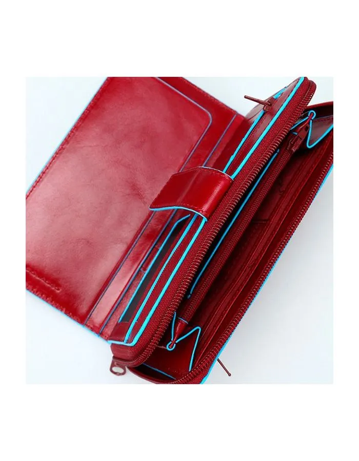 Кошелек женский Piquadro Blue Square PD1354B2R/R красный натур.кожа - фото 4