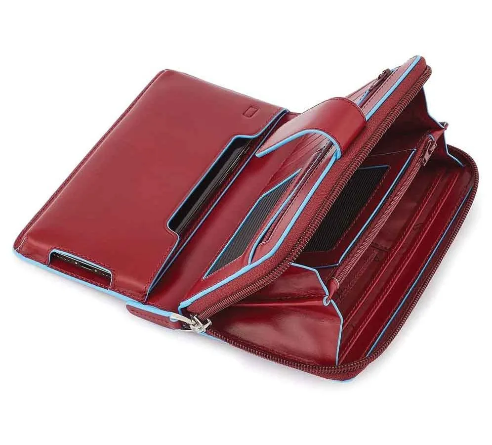 Кошелек женский Piquadro Blue Square PD1354B2R/R красный натур.кожа - фото 5