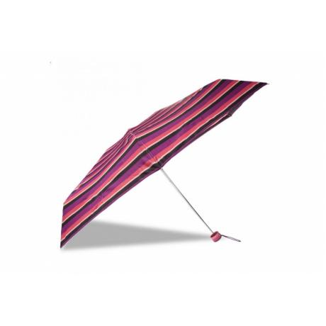 Зонт механический Isotoner Mini Slim Rayure Aurore, ультра тонкий 5 сложений, Полосатый рассвет - фото 2