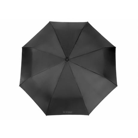 Зонт-крюк автоматический Isotoner X-tra Solide Noir.uni, суперпрочный 3 сложения, Черный - фото 1
