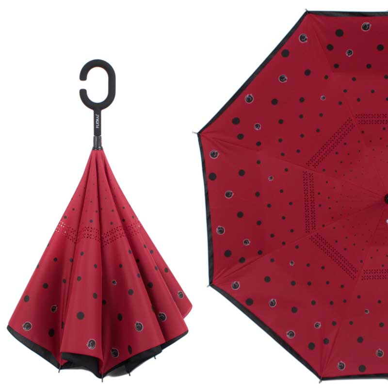 Зонт Flioraj Кошки в горошке 120007 FJ, цвет красный