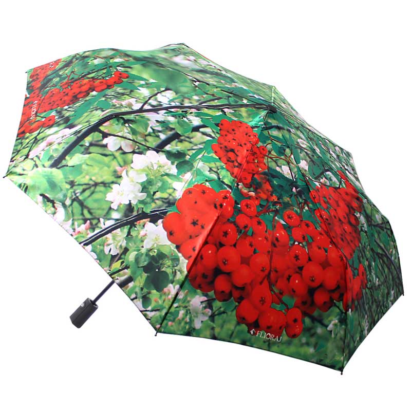 Зонт Flioraj Рябина красная 231213 FJ, цвет зеленый