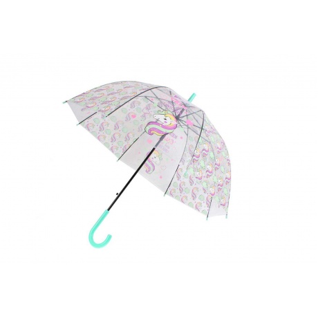Зонт прозрачный Bradex «Единорог» голубой - фото 1