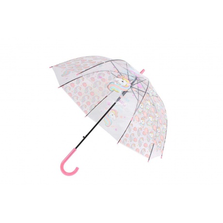Зонт прозрачный Bradex «Единорог» розовый - фото 1