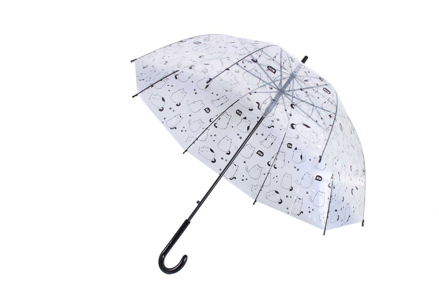 Зонт прозрачный Bradex «Коты», цвет принт/прозрачный