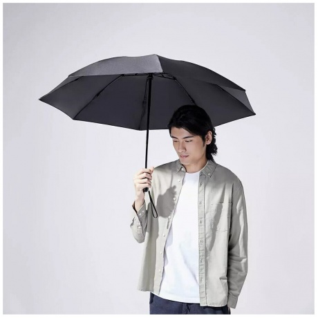 Зонт Xiaomi Ninetygo Folding Reverse Umbrella with LED Light Black - фото 7