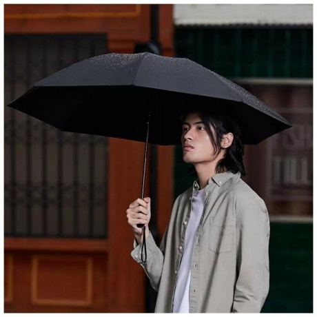 Зонт Xiaomi Ninetygo Folding Reverse Umbrella with LED Light Black - фото 9