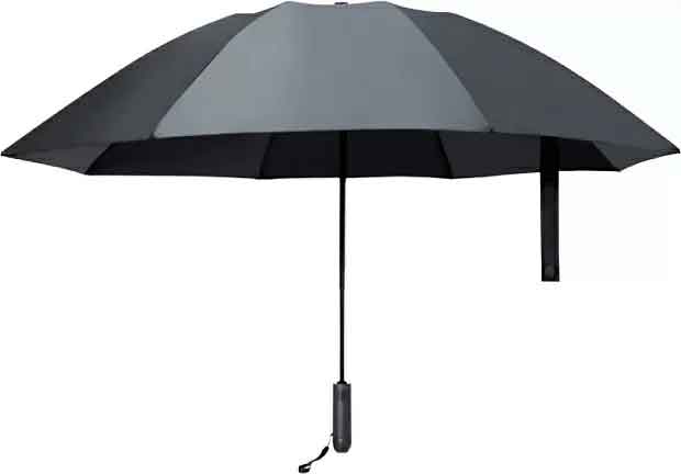 Зонт Xiaomi Urevo Automatic Reverse Folding Lighting Umbrella URCOTNT2105U, цвет черный
