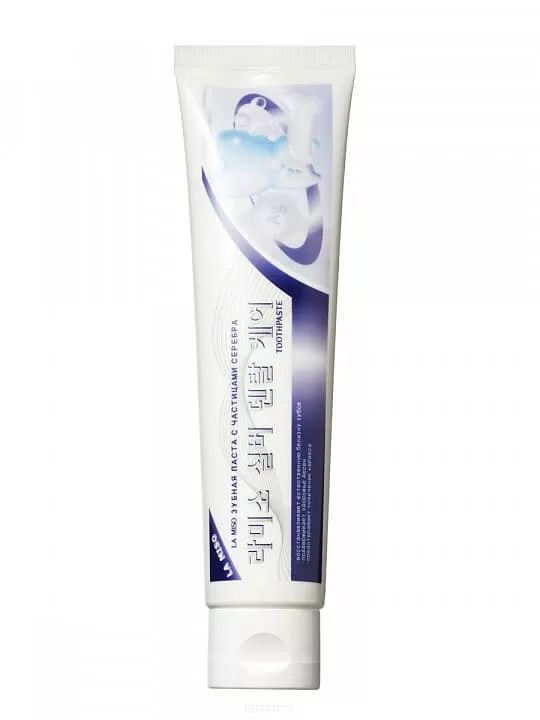 LA MISO Отбеливающая зубная паста с частицами серебра Silver Dental Care Toothpaste, 150 мл