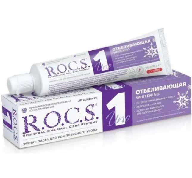 Зубная паста R.O.C.S UNO Whitening (Отбеливание) 74 гр.