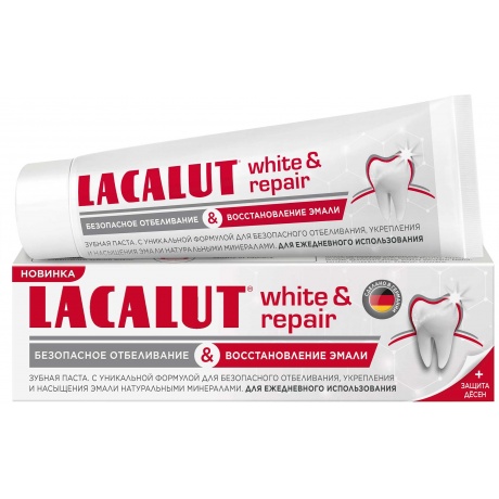 Зубная паста Lacalut White &amp; Repair 75 мл - фото 1