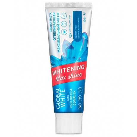 Зубная паста Global White Whitening Max Shine &quot;Отбеливающая&quot; 100 гр - фото 1