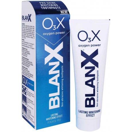 Зубная паста BlanX O3X Отбеливающая/Professional Toothpaste 75мл - фото 1
