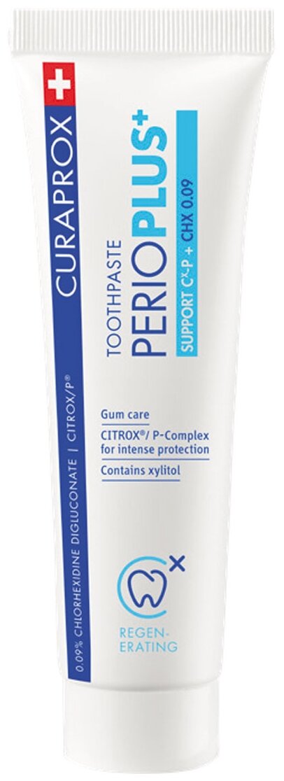 Паста зубная Curaprox Perio Plus Support CHX 0,09% (75 мл) PPS709 - фото 1