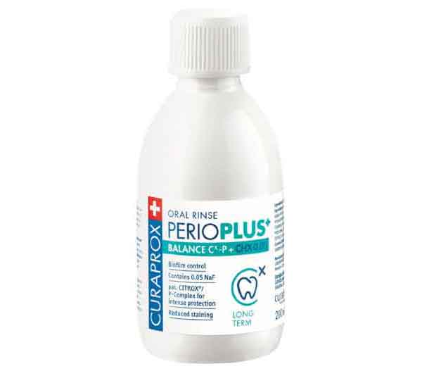Жидкость - ополаскиватель Curaprox Perio Plus Balance CHX 0,05%, (200 мл) PPB205
