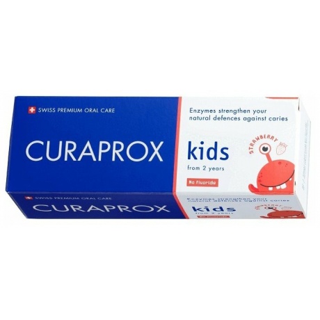 Зубная паста Curaprox Kids Zero, 60 мл. клубника - фото 2