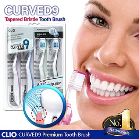 Зубная щетка набор 4шт Clio Curved nine Toothbrush 4 - фото 2