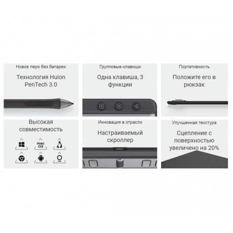 Графический планшет Huion INSPIROY 2 L H1061P - фото 10