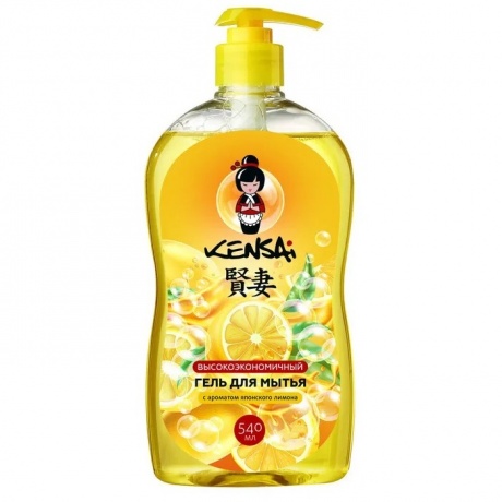 Гель для мытья посуды и детских принадлежностей KENSAI с ароматом Японского лимона 540 мл - фото 1